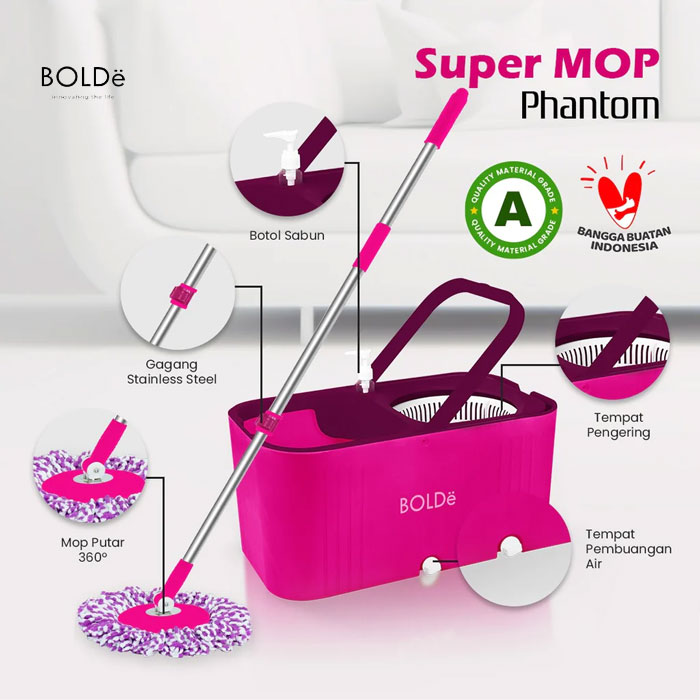  Bolde Super MOP Phantom 7L - Pink